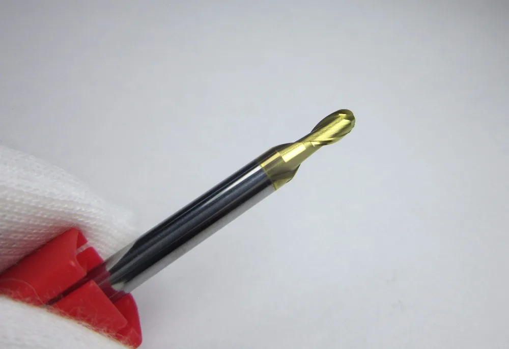 HRC55 Tungsten Carbide End Mill 2 Fultes 5mm Radius CNC Milling Cutter