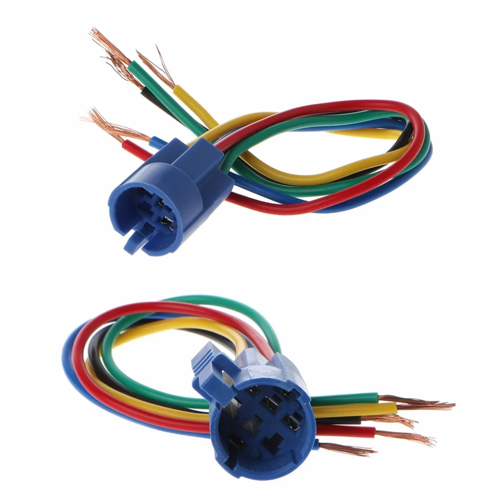 5 Pin Wire Connector Wiring Socket Plug Adapter For 16/19mm Push Button