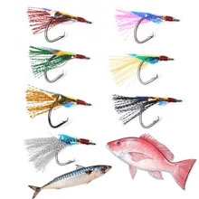 12 шт., круглые Рыболовные Мухи с крючками, для Сабики, буровой установки, вспышки, розовые, черные, зеленые, золотые, синие, серебряные, 1/0, 2/0, 4/0, 6/0, 8/0, 1, 2, 4