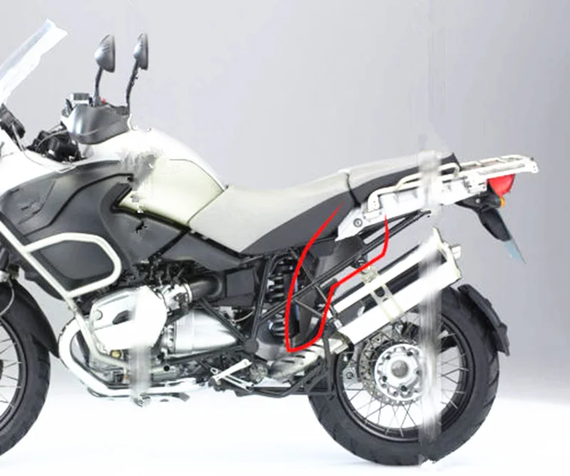 Mudguard Rear Wheel Fender Extension Oil Cooled Models For BMW R1200GS ADV Black fr