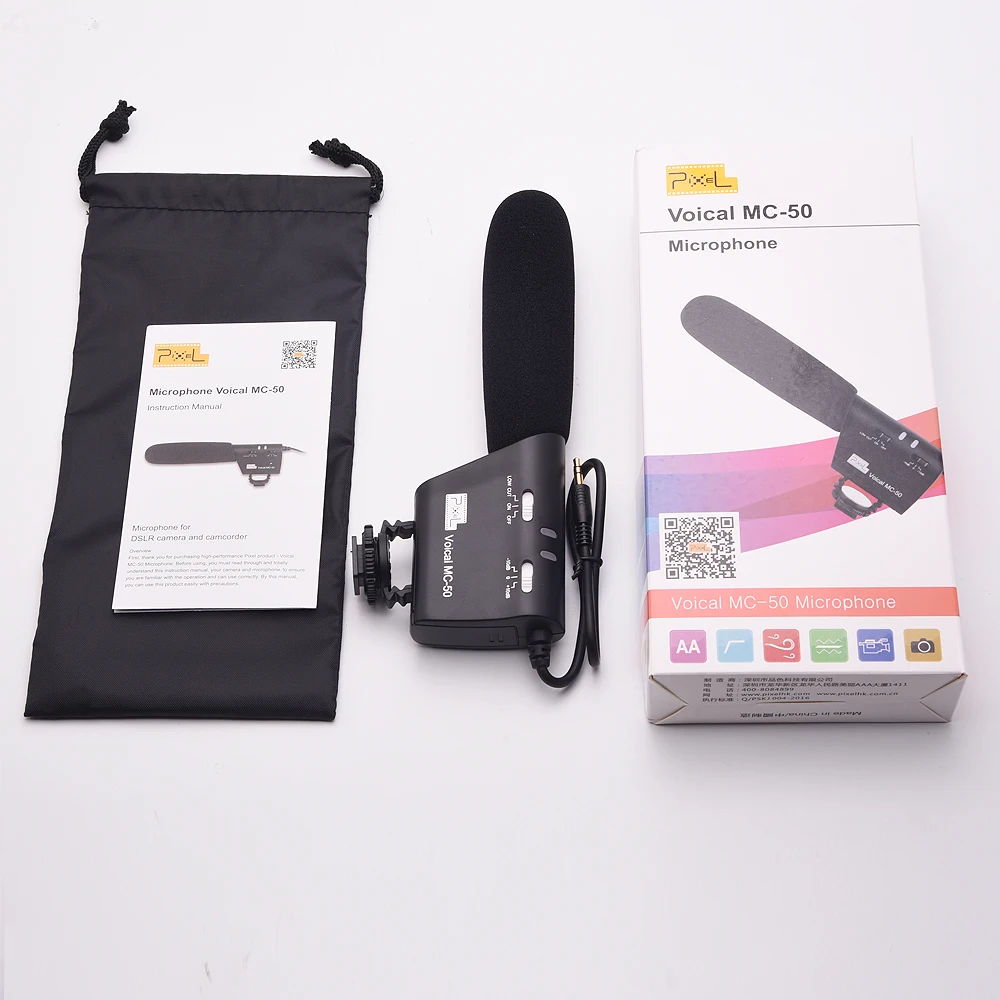 Микрофон Pixel для цифровой зеркальной камеры Canon Nikon Sony Blackmagic|shotgun microphone|microphone for