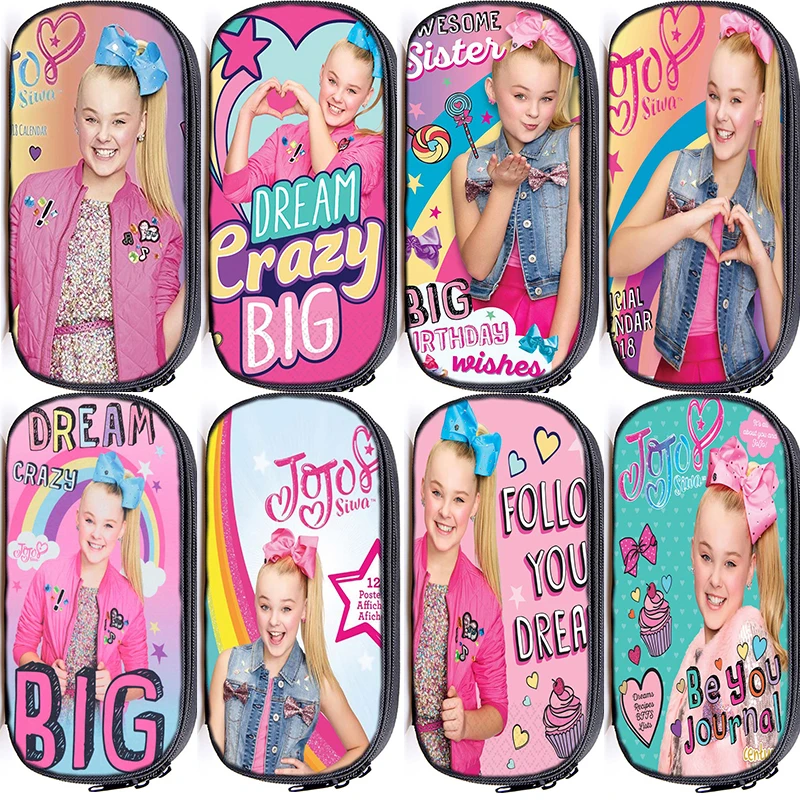 Милый пенал Jojo Siwa для детей мальчиков девочек студентов канцелярская сумка новый