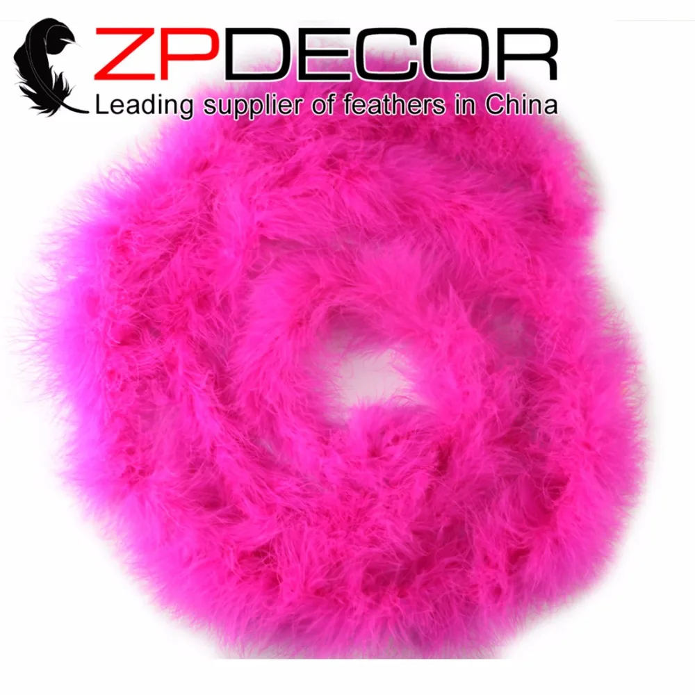 ZPDECOR 20 Yards/Lot 20g High Quality Hot Pink Marabou Feather Boa In