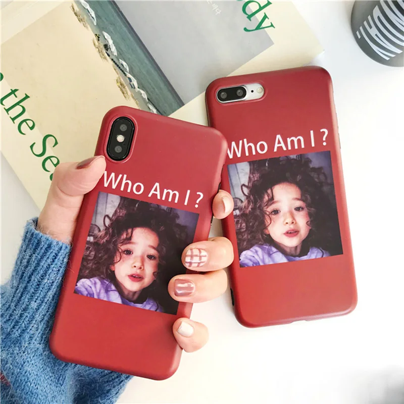 B&E Cute girl case For iPhone 6s case silicone cover For iPhone X 7 8