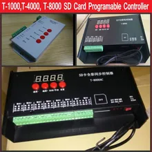 T-1000 T-4000 T-8000 SD карты RGB Led контроллер WS2801 WS2811 SK6812 WS2812B LPD6803 программируемый контроллер пикселей