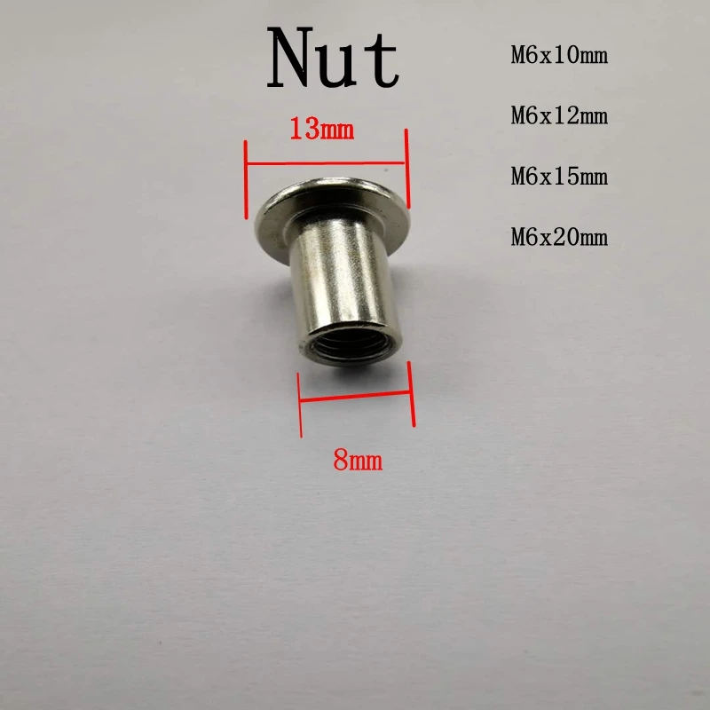 

Big flat head cross lock cabinet splint nut pair knocker female nail furniture combination butt screw M6