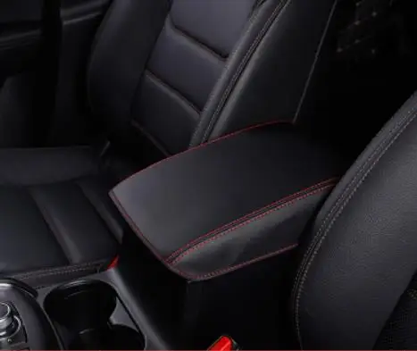 Customzied центральный подлокотник кожаный чехол для Mazda CX5 2nd поколения(-) центральный ящик подлокотник защиты внутренних обновления - Название цвета: Красный
