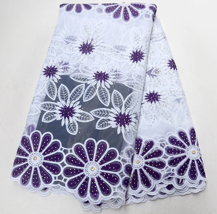 

Newest African Stones Lace Fabric 2018 High Quality with Stones Purple French Lace Fabric Nigerian Tulle Mesh Lace Fabrics