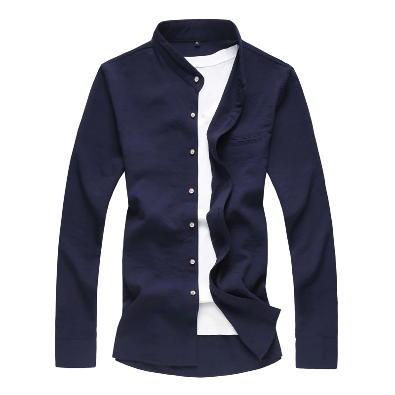 Men Clothes 2018 Shirt Men Slim Fit Mens Dress Shirts Male Clothing Brand Stand Collar Solid Plus Size M-6XL 7XL SA66 Men Clothes 2018 Shirt Men Slim Fit Mens Dress Shirts Male Clothing Brand Stand Collar Solid Plus Size M-6XL 7XL SA66