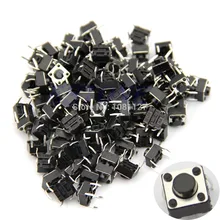High quality B76 100pcs Tactile Push Button Switch Momentary Tact 6x6x5mm DIP Through-Hole 4pin IC …