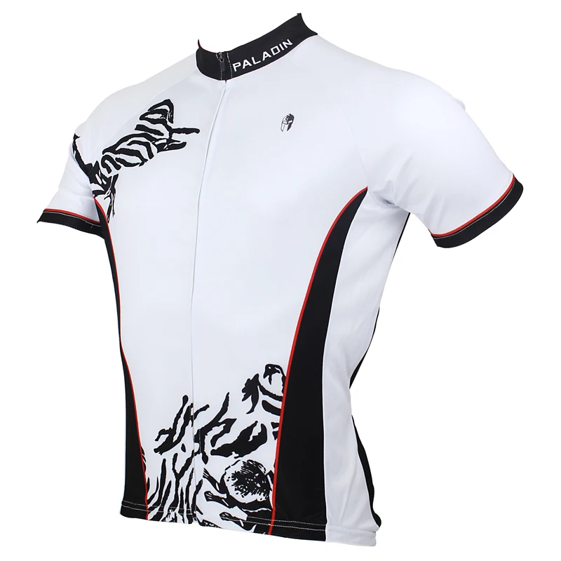 

PALADIN " Abstract zebra " Mens Short Sleeve Cycling Jersey Bike Shirt Cycling Clothing .