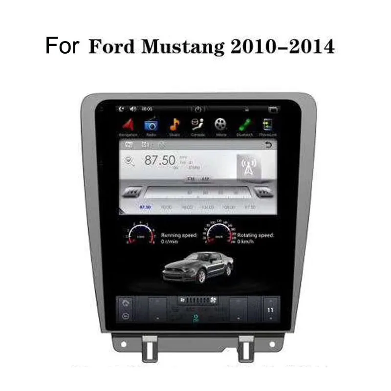 12 1 &quotTesla Android Fit Ford Mustang 2010 2011 2012 2013 2014 автомобильный DVD плеер навигации gps радио |