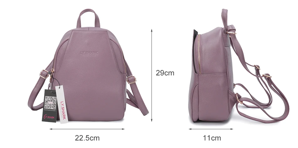 women backpack genuine leather