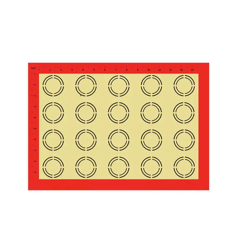 

New Non-Stick Silicone Baking Mat Pad Sheet Baking Pastry Tools Rolling Dough Mat Large Size For Cake Cookie Orange