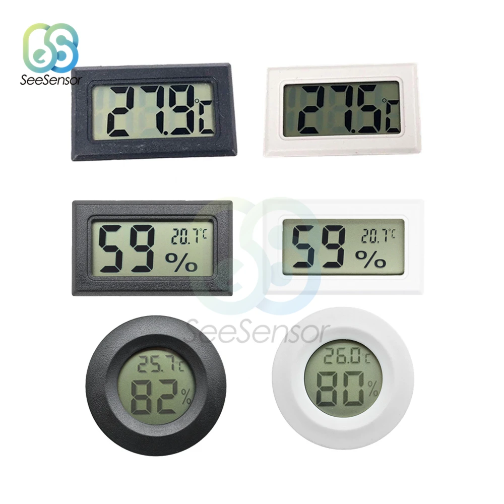 ЖК-дисплей мини цифровой термометр гигрометр датчик температуры измеритель влажности для морозильной камеры Холодильник термометр манометр