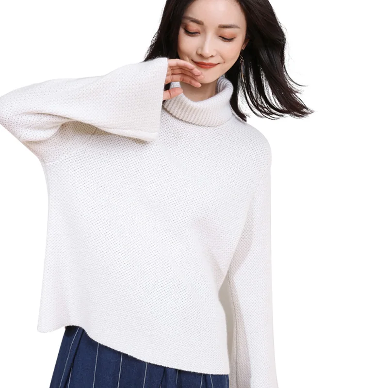 turtleneck flare sleeve top