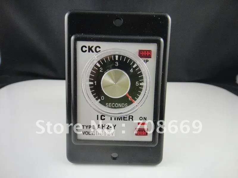 

220VAC power on delay timer time relay 0-6 seconds panel installation AH2-Y