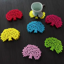 Креативный цвет, коврик для кухонных чашек, коврик для разноцветных подстаканников, подстаканник в виде дерева, изоляционный коврик, не скользящий подстаканник