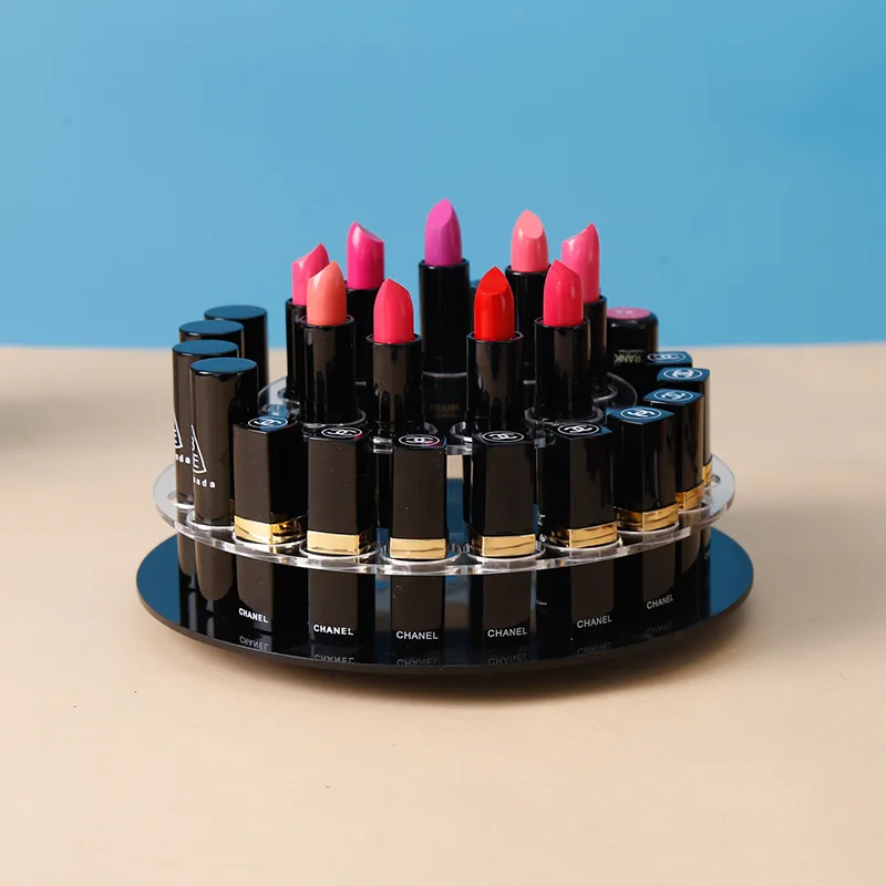 New 360 Degree Rotating Lipstick Holder Display Stand Desktop Lip Gloss
