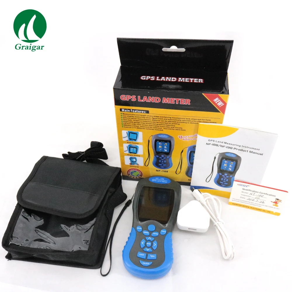 

GPS Land Meter NF-188 for Area Length Trajectory Measuring Flat Slope with Lighting and Backligh Functions