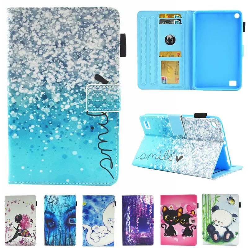 Cute Animal Panda Cat Cute Girls Kids Tablet Case For Amazon Kindle