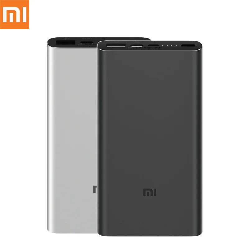 Внешний аккумулятор Xiaomi 3, 10000 мА/ч, USB-C, 2 способа, 18 Вт, QC3.0, быстрая зарядка, внешний аккумулятор для samsung, iphone, huawei, два USB выхода