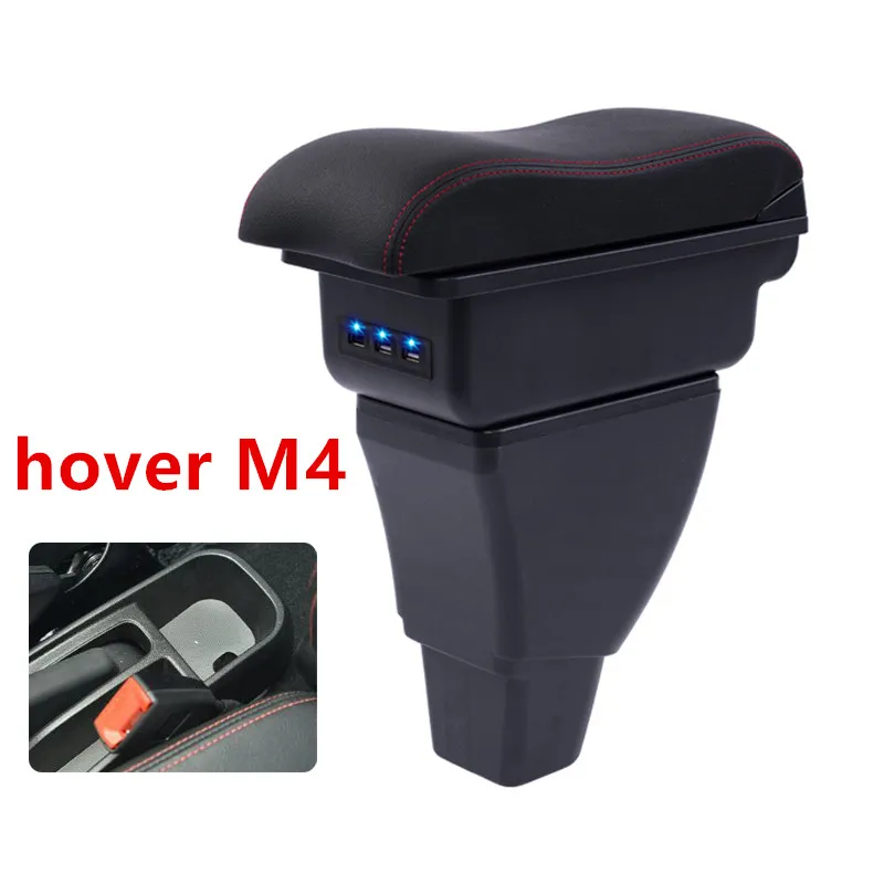 

For Great wall hover M4 armrest box USB Charging heighten central Store content box cup holder ashtray accessories parts