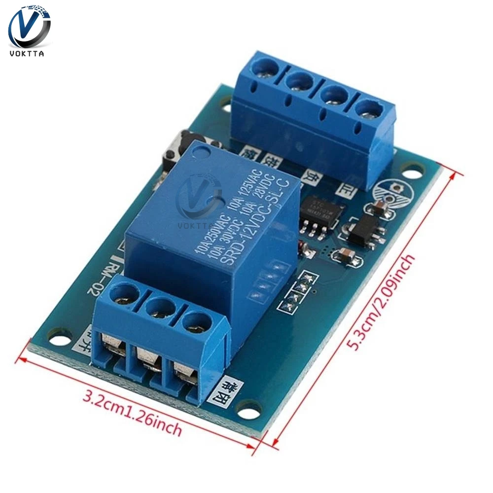 DC12 V Бистабильные реле задержки автомобиля реле Щит модуль Таймер Регулируемый самоблокирующийся переключатель Плата управления для Авто DIY