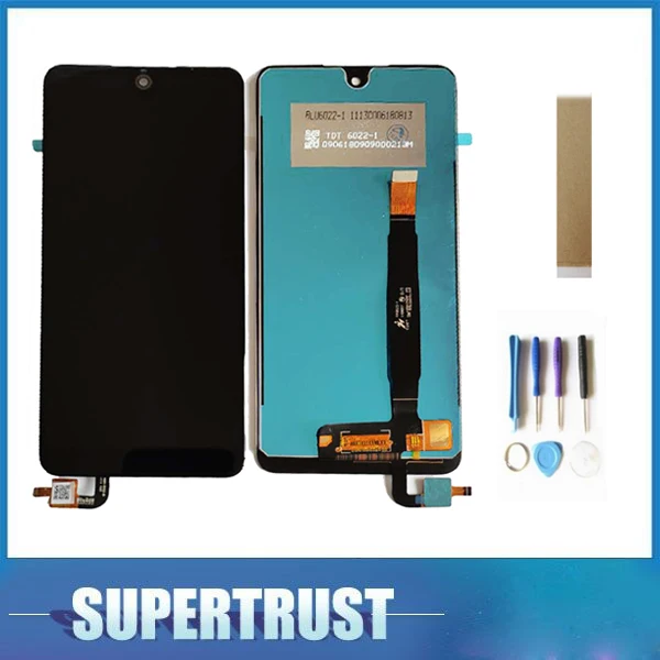 

6.0 Inch For Wiko View 2 LCD Display With Touch Screen Sensor Glass Digitizer Assembly Black With tape&tools
