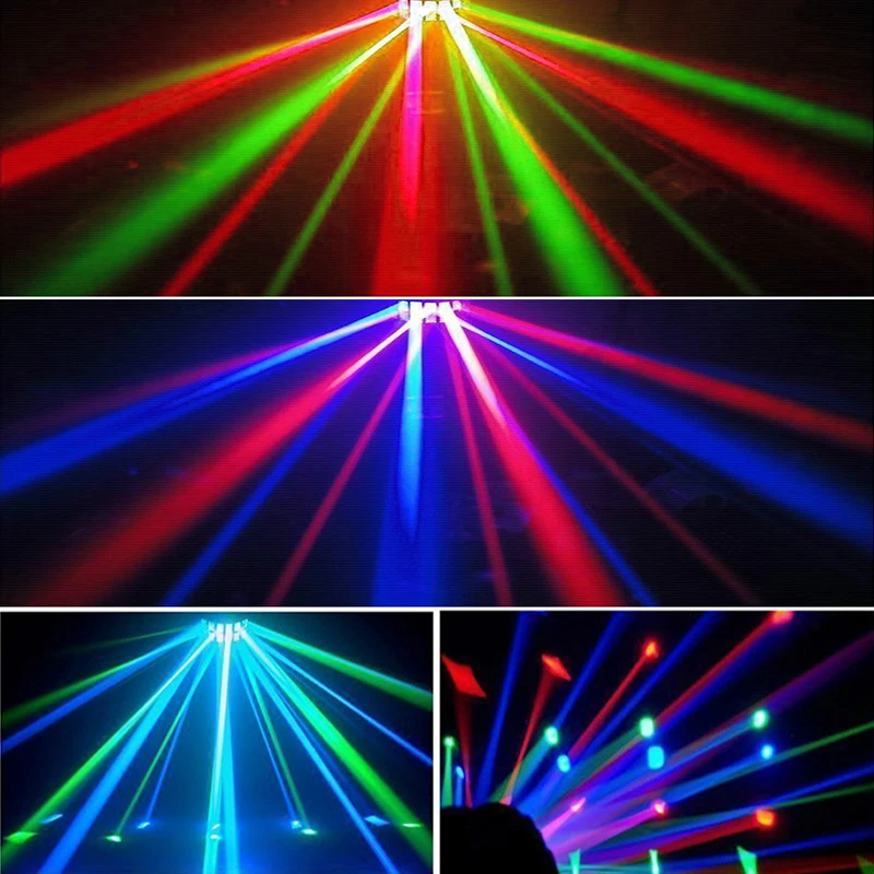 18 Вт светодиодный лазерный диско-светильник DMX 512 DJ RGB вечерние лампы звук активированный диско-лампа движущаяся голова проектор стробоскоп Рождественский сценический светильник