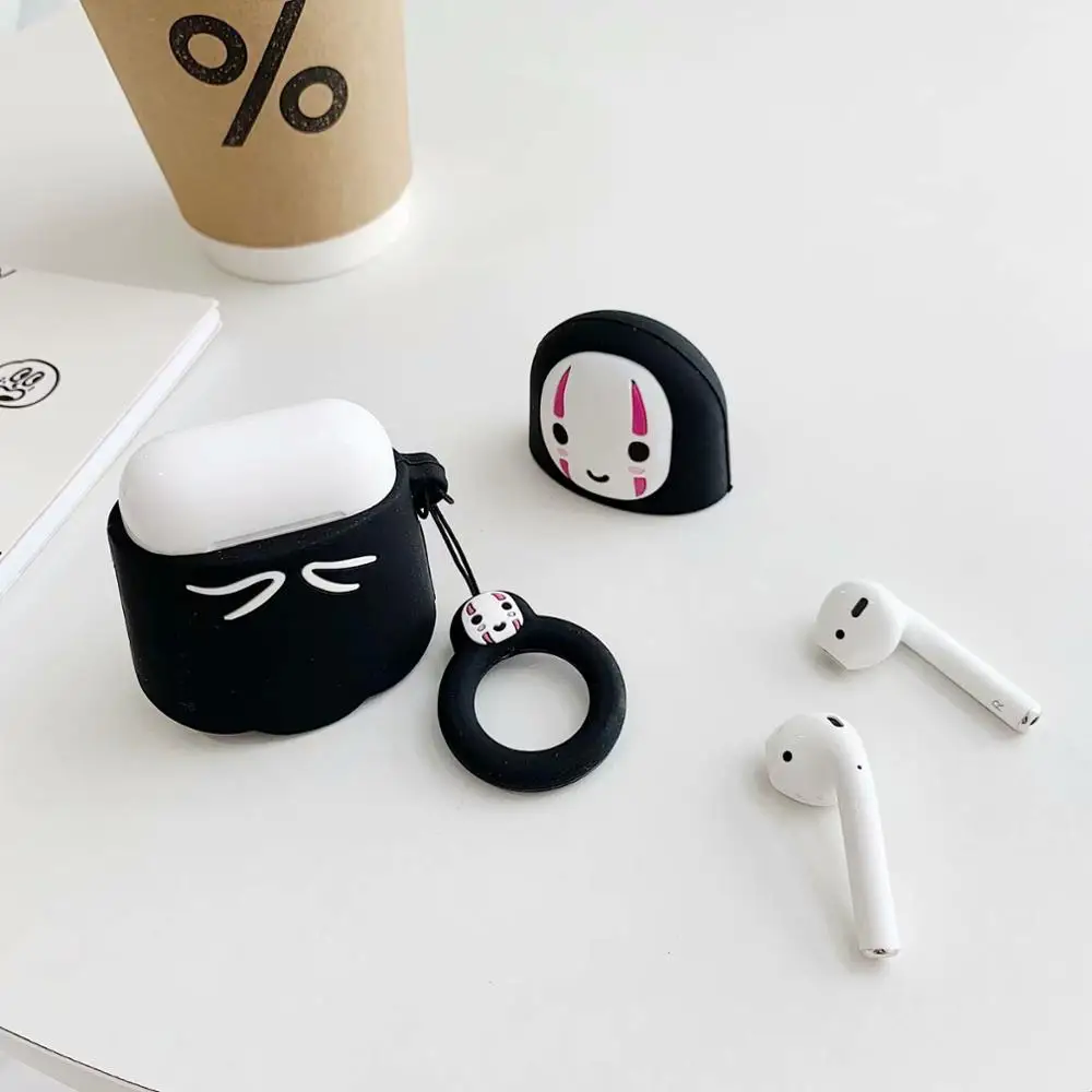 3D Милый Kawaii аниме мультфильм Тоторо Безликий человек чехол для Airpods 1 2 без лица