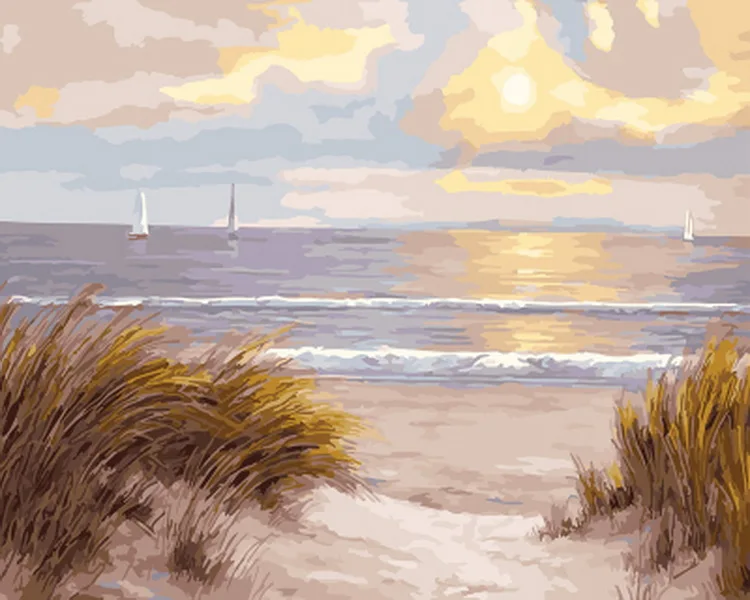 

Frameless diy paintings by numbers landscape paint by number for home decor oil picture numbers paintings 5065 seeing