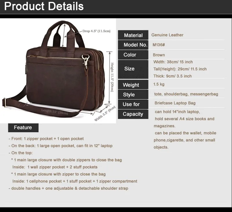Винтажный Мужской портфель из натуральной кожи, деловая сумка, Офисная сумка, кожаная сумочка для ноутбука, мужские сумки на плечо, сумка-тоут
