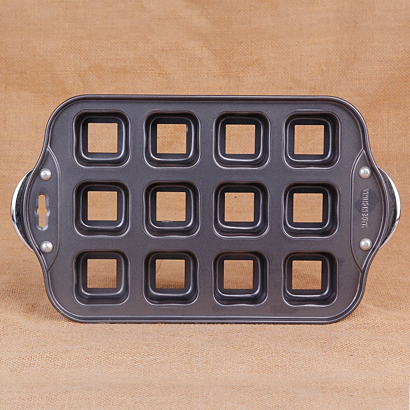 

1 PCS Black Cake Stainless Steel Moulds 15 Holes Square Chocolate Mold Jelly Pudding Mold Silicone Ice Cube DIY Bakeware Tool