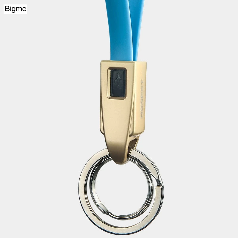 Стиль USB кабель для передачи данных автомобильное брелок Мода телефон данных брелок с кабелем best подарок ювелирные изделия с коробкой - Цвет: Android Blue