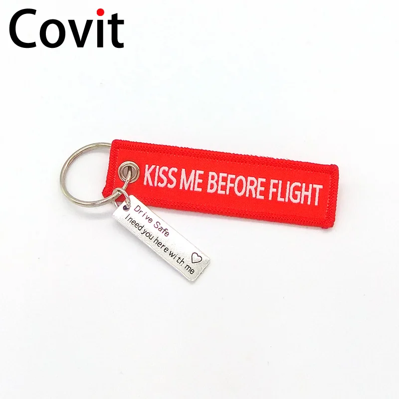 Брелок с надписью Kiss Me Before Flight безопасный автомобильный брелок для ключей мне