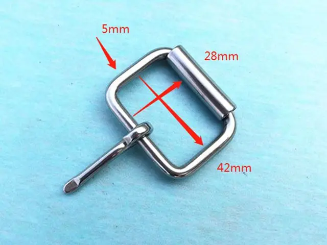 Stainless Steel Buckle For Belt Garment Bag Pin Buckle With Roller - Цвет: 42mm inner width