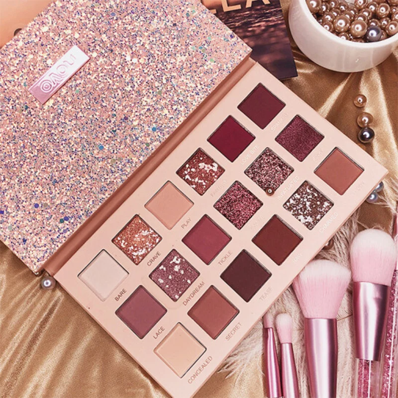 Billige O. ZWEI. O Schönheit Glasierte Make Up Wunderschöne Mich Lidschatten palette 18 Farbe Make Up Palette Charming Lidschatten Pigmentierte Lidschatten Pulver