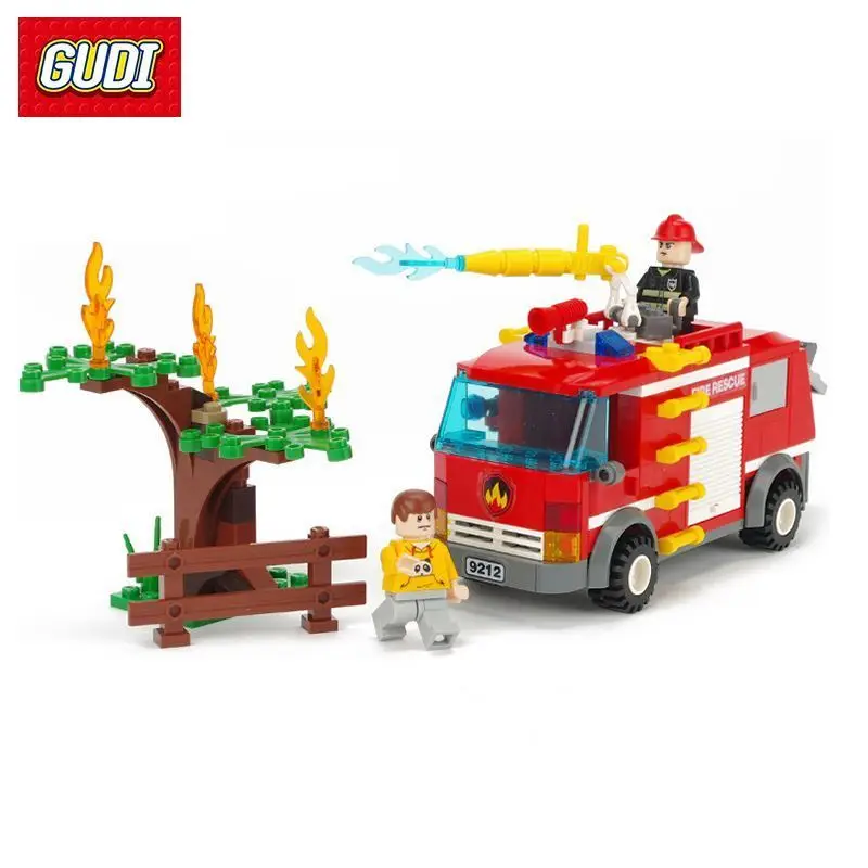 GUDI Models Building toy Compatible with Lego G9212 229PCS Fire Truck Blocks Toys Hobbies For Boys Girls Model Building Kits GUDI Models Building toy Compatible with Lego G9212 229PCS Fire Truck Blocks Toys Hobbies For Boys Girls Model Building Kits