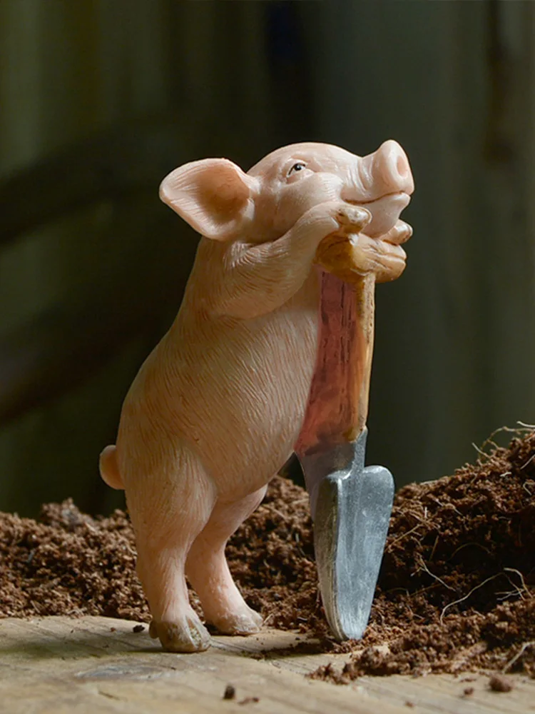 Home Decoration Pig Figurines Miniatures Micro Resin Crafts Decoration