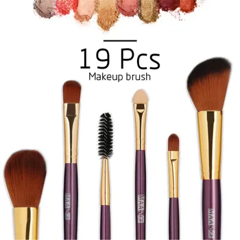 

19 Pcs Professional Cosmetic Makeup Brushes Foundation Eyeshadow Eyeliner Lip Make Up MULTIPURPOSE Eye Brushes Set