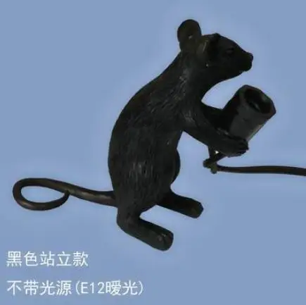 sit Black Современный стол с мышкой SELETTI, светодиодный светильник, смоляные лампы в форме компьютерной мыши, стол, Скандинавская детская комната, Декор для дома, лампа, настольная, светодиодный, EU/AU/US/UK штекер - Цвет корпуса: sit Black