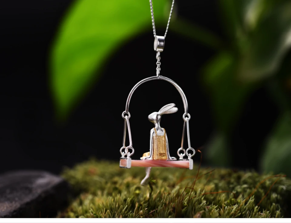 Pingente sem Corrente Lotus Real Prata Esterlina Escudo Natural Criativo Artesanal Jóias Finas Miss Coelho Acessorios Fun 925 6 Joias e Acessórios