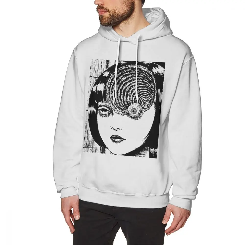 

Junji Ito Hoodies Unisex Cartoon Sweatshirt Organic Cotton