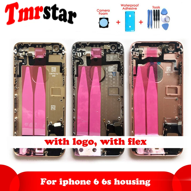 

Chassis for iPhone 6 6s Back Housing Metal Battery Cover with LOGO & Side Button & Sim Tray+Sticker+Tool+Custom IMEI