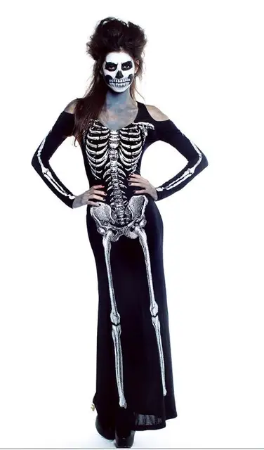 Il trasporto libero 2016 nuovo stile Halloween costume Messico morto fancy costume cosplay scheletro Terrorista outfit