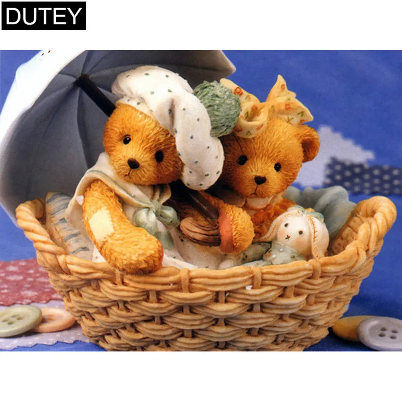 Diy Diamond Painting Teddy bear icons 5d round Diamond Mosaic Cross Stitch Kit Diamant painting Full diamond Embroidery pattern