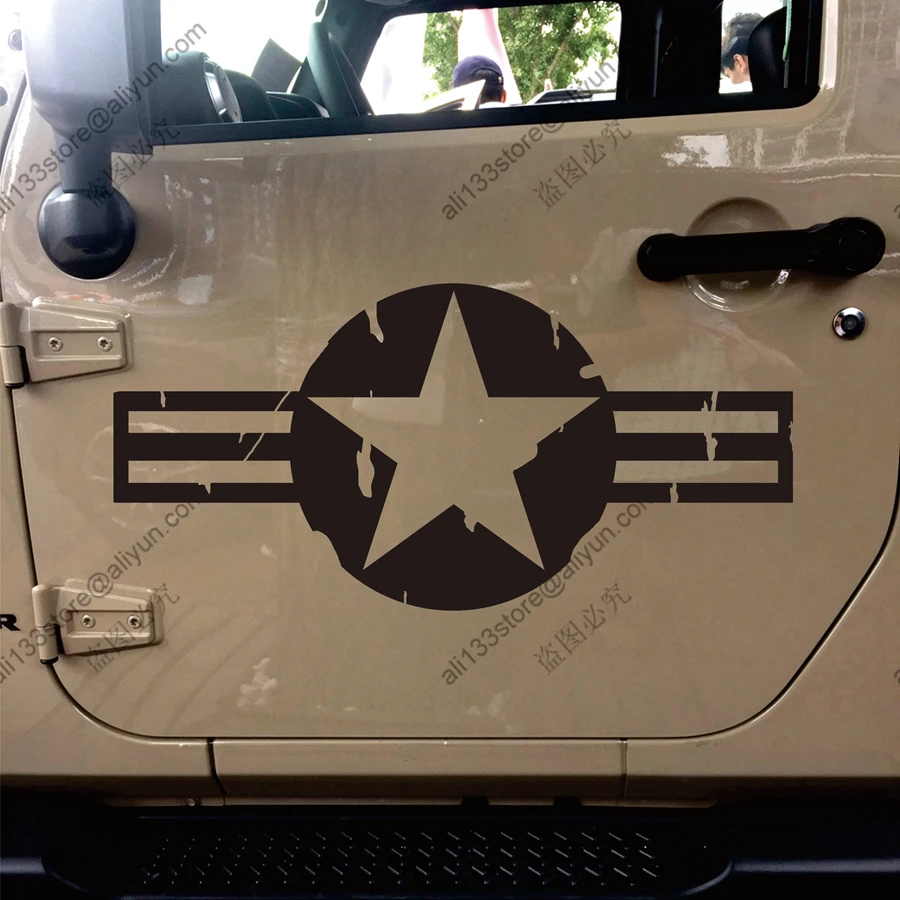 USAF US Air Force Star Vet Veteran Distressed Car Sticker Decal Vinyl