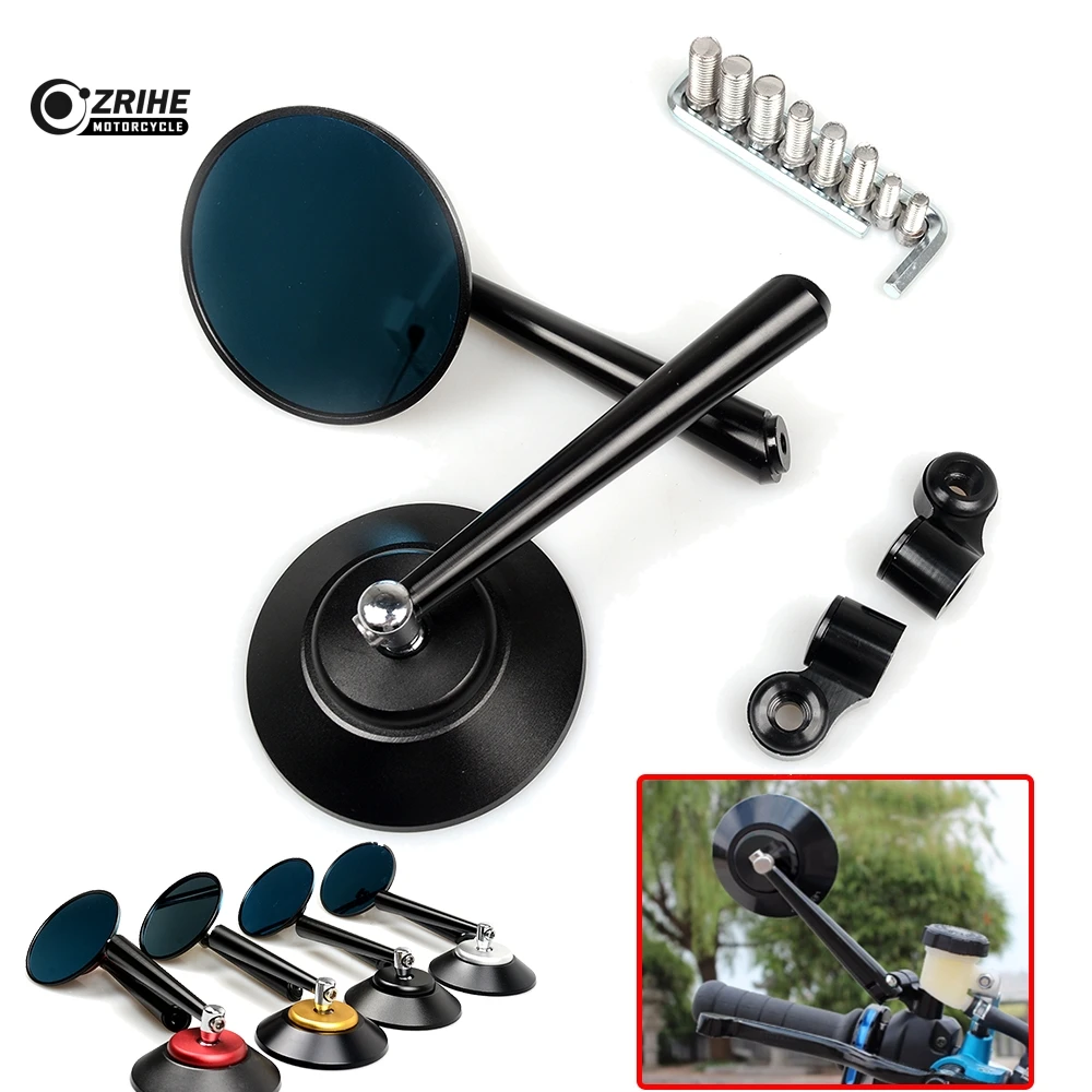New Universal Motorcycle CNC Side Mirror Rearview Scooter Rear Mirrors