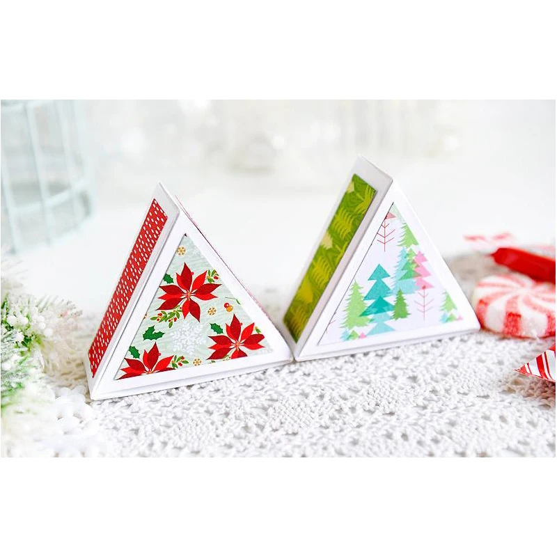 

Trigonal Gift Boxes Shape Metal Cutting Dies Stencil For Scrapbooking Embossing DIY Paper Card Handcrafts Decor Templates